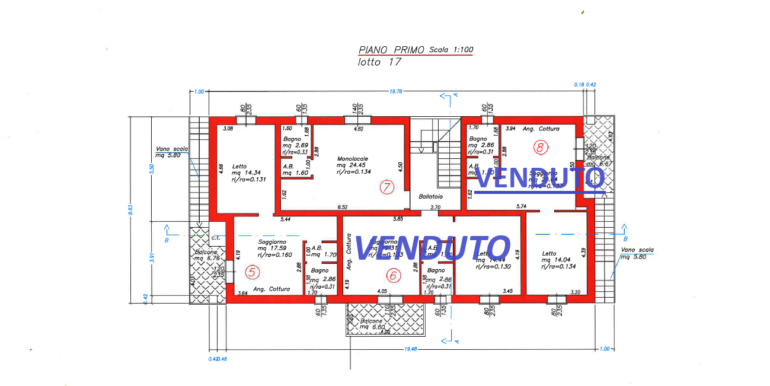 Planimetria Lotto 17 Piano Primo